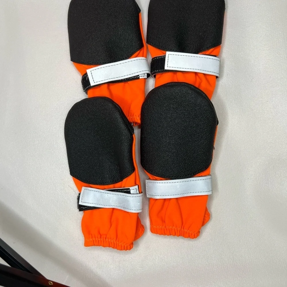 Dociote Dog Shoes/Booties for Large Medium Dogs - Orange/Black/Gray